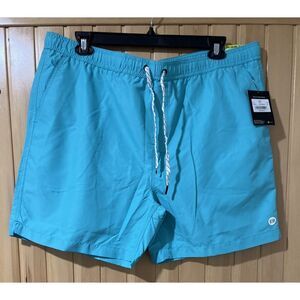 Eddie Bauer Volley Swim Trunks Men's  XXL (44-46) 7" Inseam UPF 50 Turquoise NWT